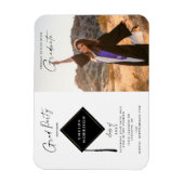 Moderne Einfache 2-Foto-Graduiertenparty - Einladu Magnet (Vertikal)