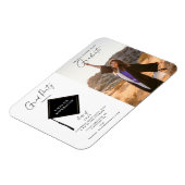 Moderne Einfache 2-Foto-Graduiertenparty - Einladu Magnet (Linke Seite)