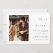 Moderne, einfache 2 Fotos Elegante Einladung zur H (Vorderseite)