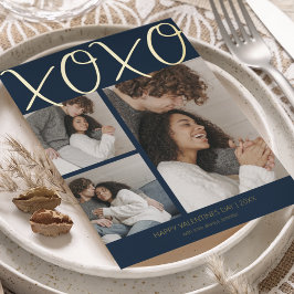 Moderne, einfache 3-Foto-Valentinstag Folien Feiertagskarte