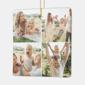Moderne, einfache 5-Foto Collage Keramikornament (Links)