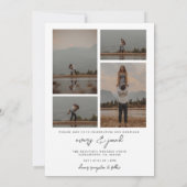 Moderne, einfache 5-Foto Hochzeit Einladung (Rückseite)