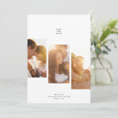 moderne, einfache 5 Foto Save The Date (Stehend Vorderseite)