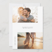 moderne, einfache 5 Foto Save The Date (Rückseite)