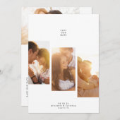 moderne, einfache 5 Foto Save The Date (Vorne/Hinten)