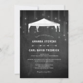 Moderne, einfache Abend-Hochzeit Einladung (Vorderseite)