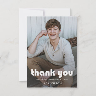 Moderne einfache Abschlussfoto-Abschlussfeier Dankeskarte