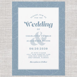 Moderne, einfache Abstrakte Blätter Muster | Dusty Einladung