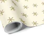 Moderne, einfache, Abstrakte Gold Snowflake Stars Geschenkpapier (Rolleneckpunkt)
