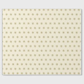Moderne, einfache, Abstrakte Gold Snowflake Stars Geschenkpapier (Flach)