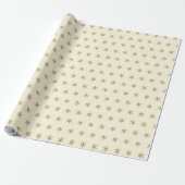 Moderne, einfache, Abstrakte Gold Snowflake Stars  Geschenkpapier (Ungerollt)