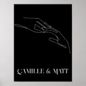 Moderne, einfache Abstrakte Linie Art ,boho chic P Poster (Vorne)