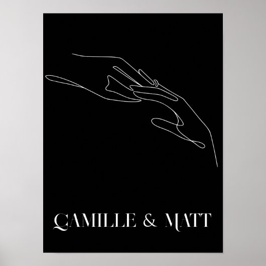 Moderne, einfache Abstrakte Linie Art ,boho chic P Poster (Vorne)