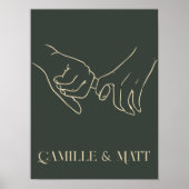 Moderne, einfache Abstrakte Linie Art ,boho chic Poster (Vorne)