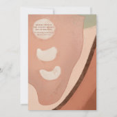 Moderne, einfache, Abstrakte neutrale Erdtöne Einladung (Rückseite)