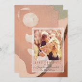 Moderne, einfache, Abstrakte neutrale Erdtöne Einladung (Vorne/Hinten)