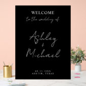 Moderne einfache Acryl-Willkommensschild Hochzeit Acrylschild (Hochzeit)