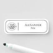 Moderne, einfache Add-On-Logos Namensschild (Beispiel)