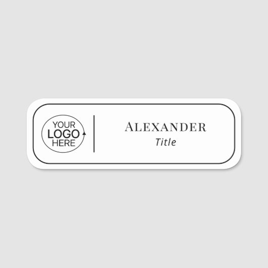 Moderne, einfache Add-On-Logos Namensschild (Vorderseite)