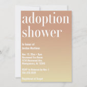 Moderne, einfache Adoption Baby-/Kinderdusche Einladung (Vorderseite)