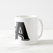 Moderne, einfache Alphabet-Tasse Letter A Kaffeetasse (VorderseiteRechts)