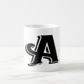 Moderne, einfache Alphabet-Tasse Letter A Kaffeetasse (Mittel)
