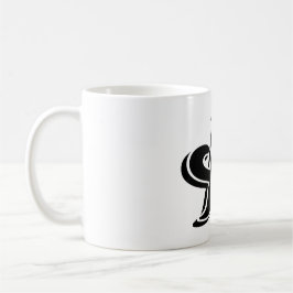 Moderne, einfache Alphabet-Tasse Letter A Kaffeetasse