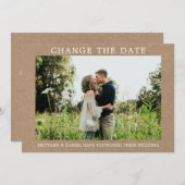 Moderne einfache Änderung der Datums-Kraft-Karte Save The Date (Vorne/Hinten)