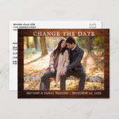 Moderne einfache Änderung des Datums Neuholz Postkarte (Vorne/Hinten)