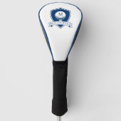 Moderne einfache Anfangsbuchstaben-Monogramm in Bl Golf Headcover (Vorderseite)