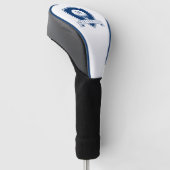 Moderne einfache Anfangsbuchstaben-Monogramm in Bl Golf Headcover (angewinkelt)