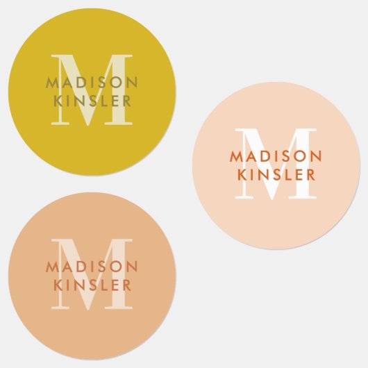 Moderne einfache Anfangskennzeichen Boho wasserdic Etiketten (Gruppe)