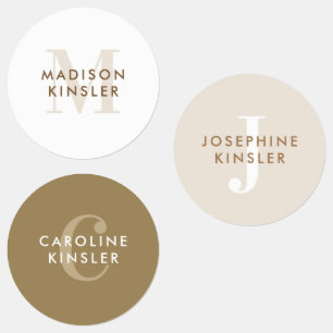 Moderne einfache Anfangskennzeichen Boho wasserdic Etiketten