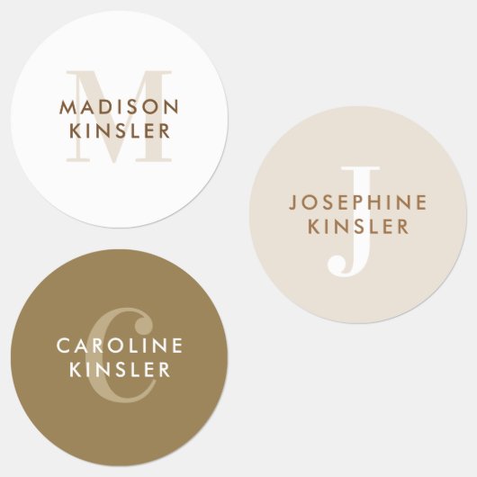 Moderne einfache Anfangskennzeichen Boho wasserdic Etiketten (Gruppe)