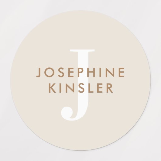 Moderne einfache Anfangskennzeichen Boho wasserdic Etiketten (Design 2)