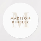 Moderne einfache Anfangskennzeichen Boho wasserdic Etiketten (Design 1)