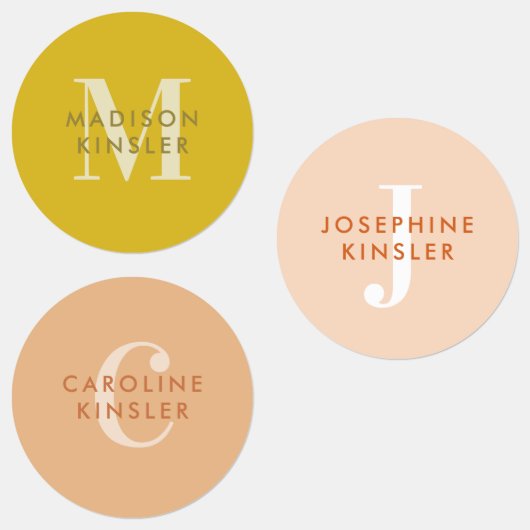 Moderne einfache Anfangskennzeichen Boho wasserdic Etiketten (Gruppe)