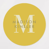 Moderne einfache Anfangskennzeichen Boho wasserdic Etiketten (Design 1)