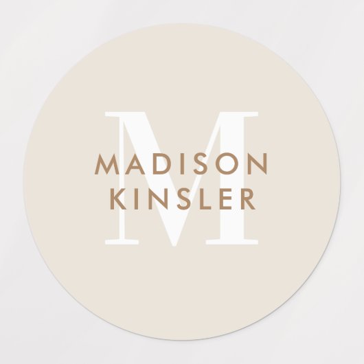 Moderne einfache Anfangskennzeichen Boho wasserdic Etiketten (Design 2)