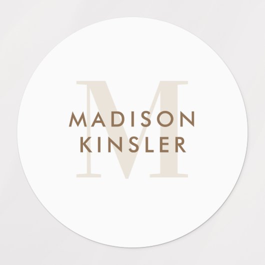 Moderne einfache Anfangskennzeichen Boho wasserdic Etiketten (Design 1)