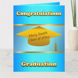 Moderne, einfache Anpassung Gold Blue Sky Karte