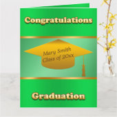 Moderne, einfache Anpassung Gold Green Karte (Gelbe Blume)