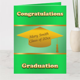 Moderne, einfache Anpassung Gold Green Karte