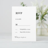 Moderne, einfache Antwort Begleitkarte (Stehend Vorderseite)