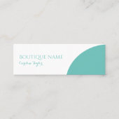 Moderne, einfache Aquamarine Boutique für Lichtfar Mini Visitenkarte (Vorderseite)