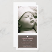 Moderne einfache Baby Girl Geburtsankündigung Brow Ankündigung (Vorne/Hinten)