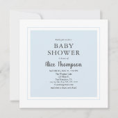 Moderne einfache Babydusche Einladung (Vorderseite)