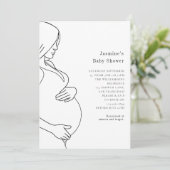 Moderne, einfache Babydusche Einladung (Stehend Vorderseite)