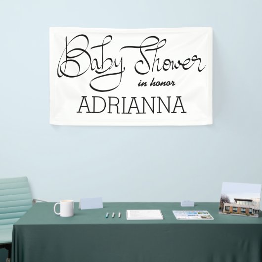 Moderne einfache Babyparty-Typografie Banner (Messeveranstaltung)