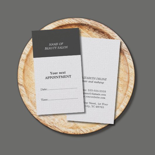 Moderne, einfache Beauty-Salon Terminkarte